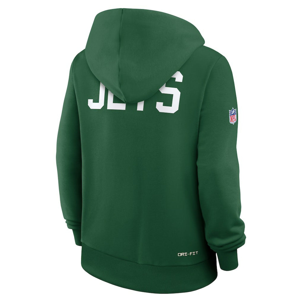 New York Jets Women's Throwback Sideline Standard Issue Dri-FIT Hoodie - Kelly Green Hoodies