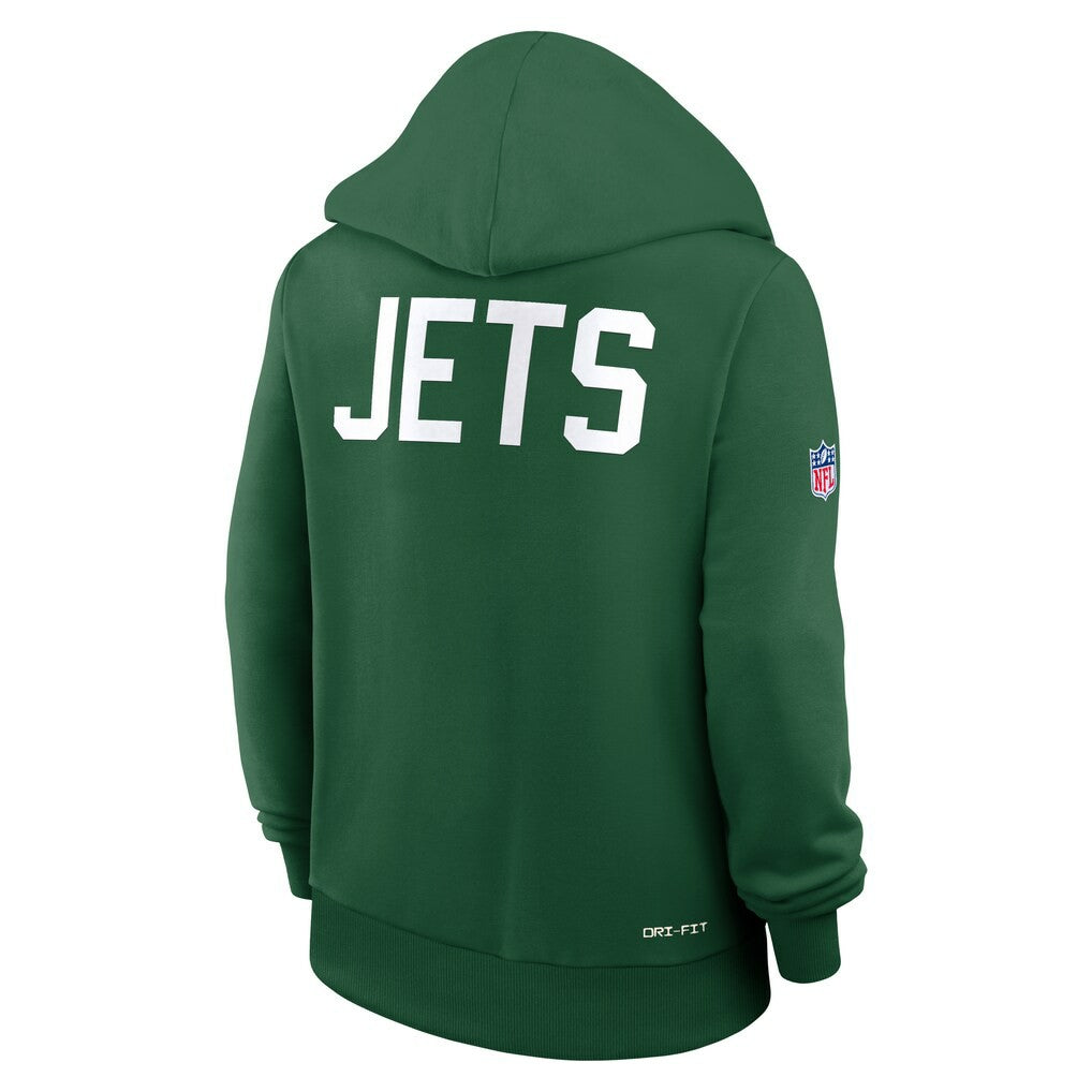 New York Jets Women's Throwback Sideline Standard Issue Dri-FIT Hoodie - Kelly Green Hoodies