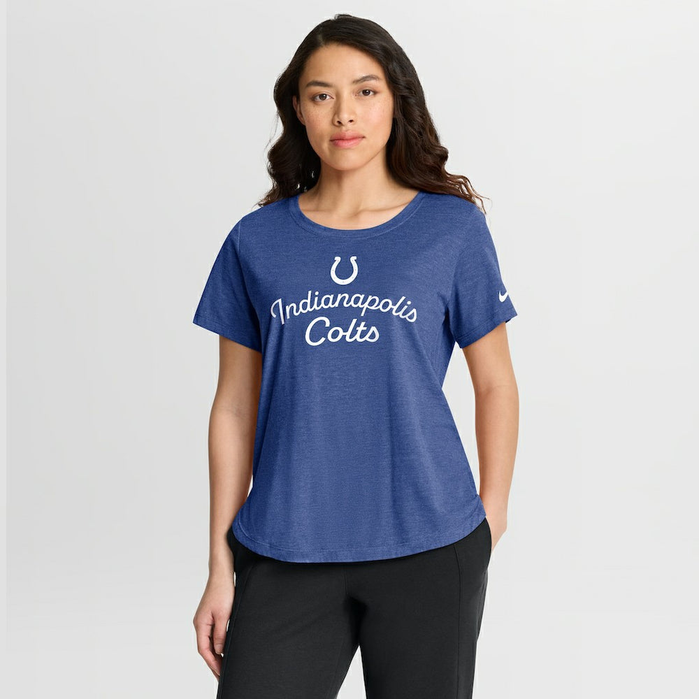 Indianapolis Colts Women's Script Tri-Blend T-Shirt - Royal T-shirts