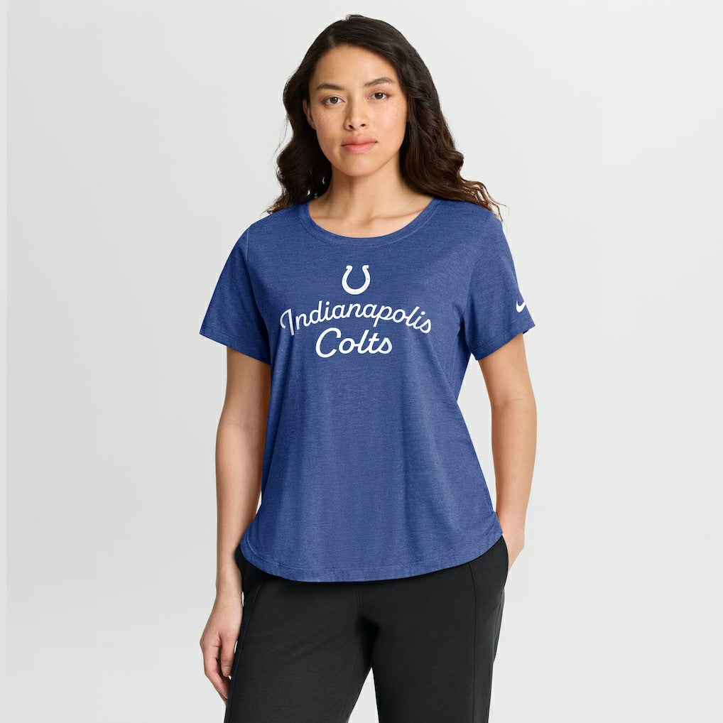 Indianapolis Colts Women's Script Tri-Blend T-Shirt - Royal T-shirts