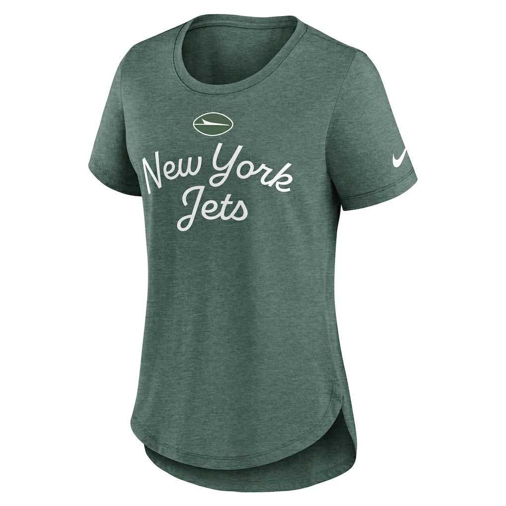 New York Jets Women's Script Tri-Blend T-Shirt - Green T-shirts