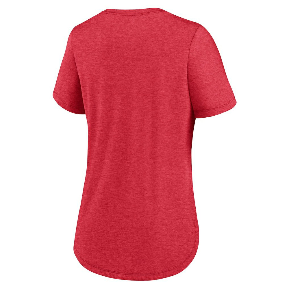San Francisco 49ers Women's Script Tri-Blend T-Shirt - Scarlet T-shirts