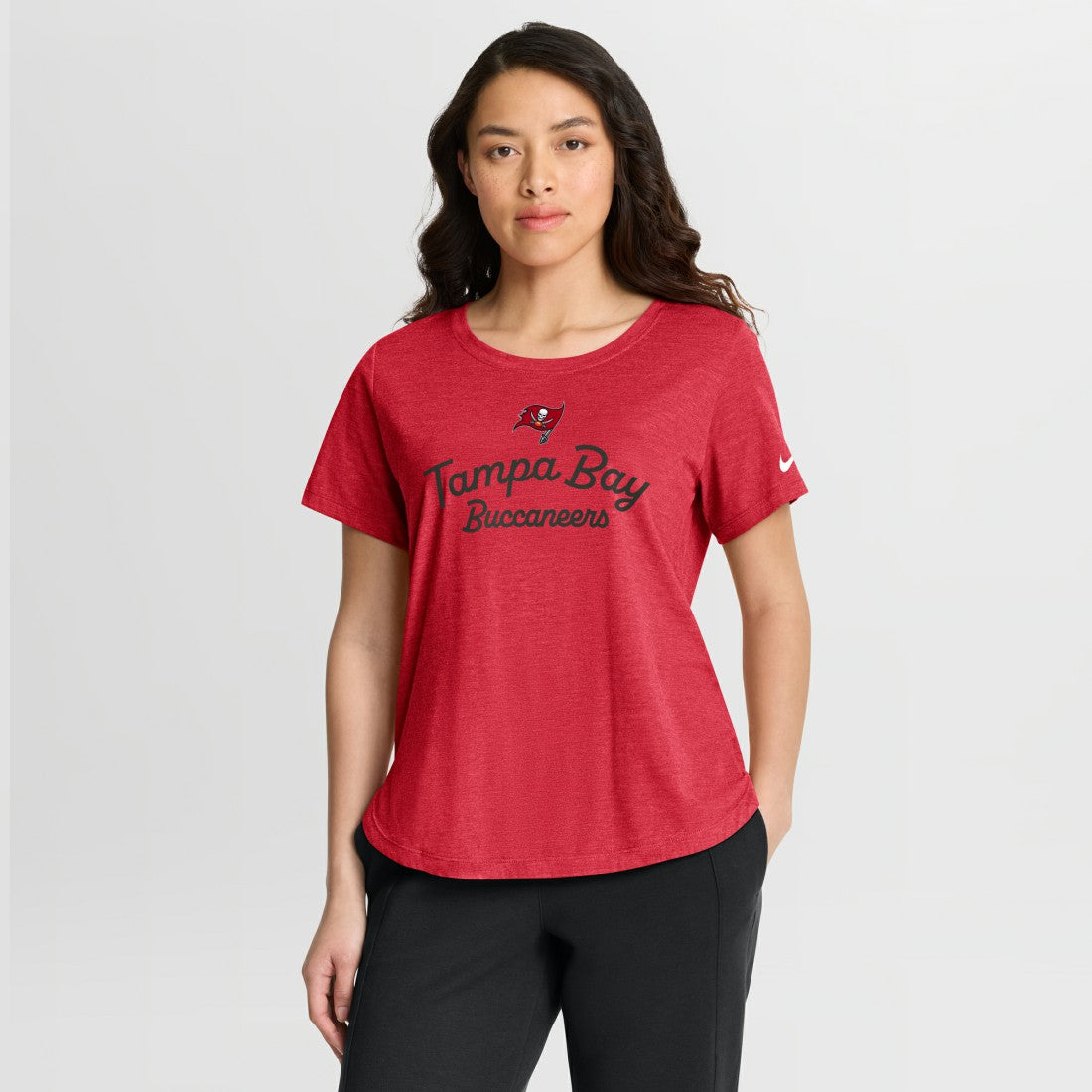 Tampa Bay Buccaneers Women's Script Tri-Blend T-Shirt - Red T-shirts