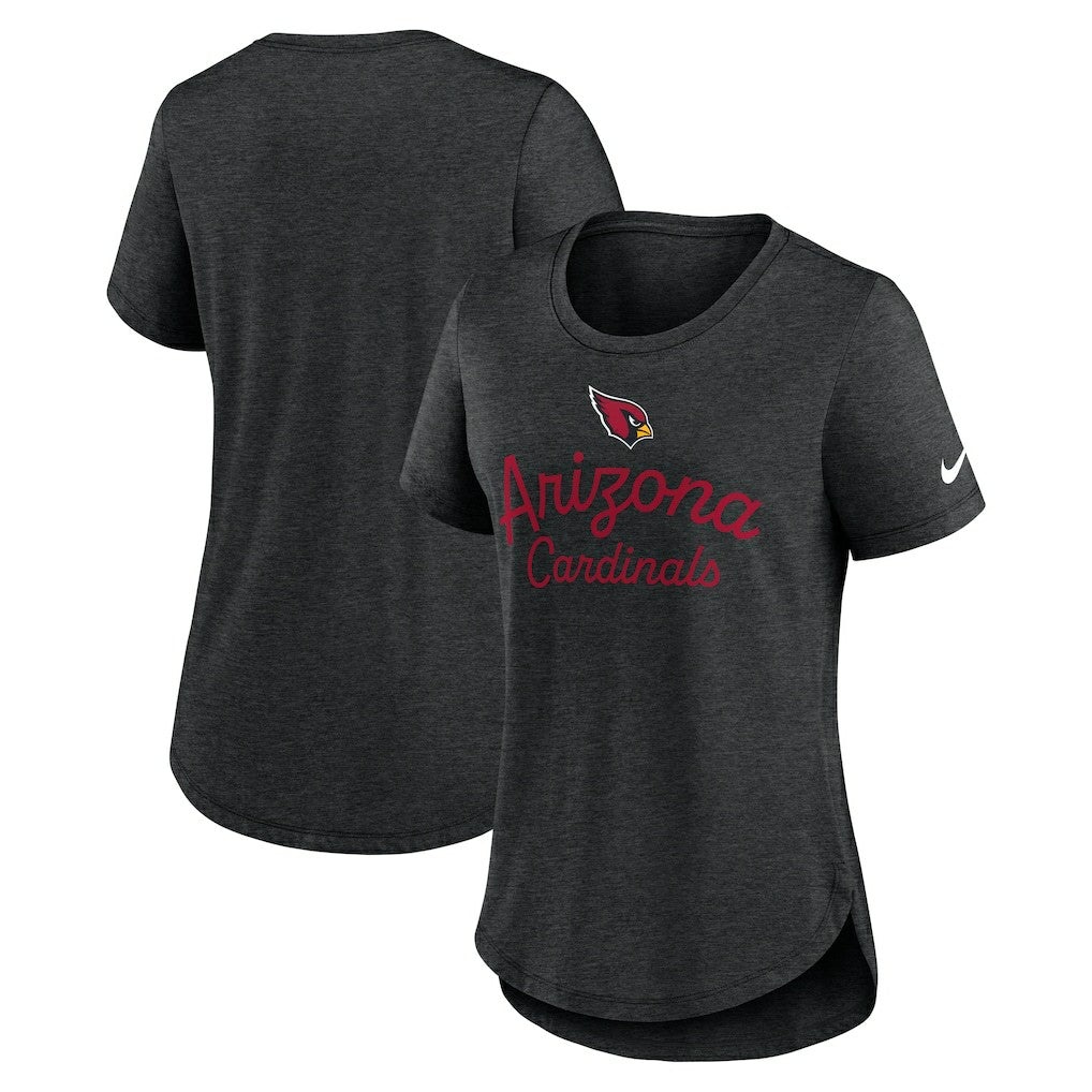 Arizona Cardinals Women's Script Tri-Blend T-Shirt - Black T-shirts