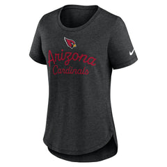 Arizona Cardinals Women's Script Tri-Blend T-Shirt - Black T-shirts
