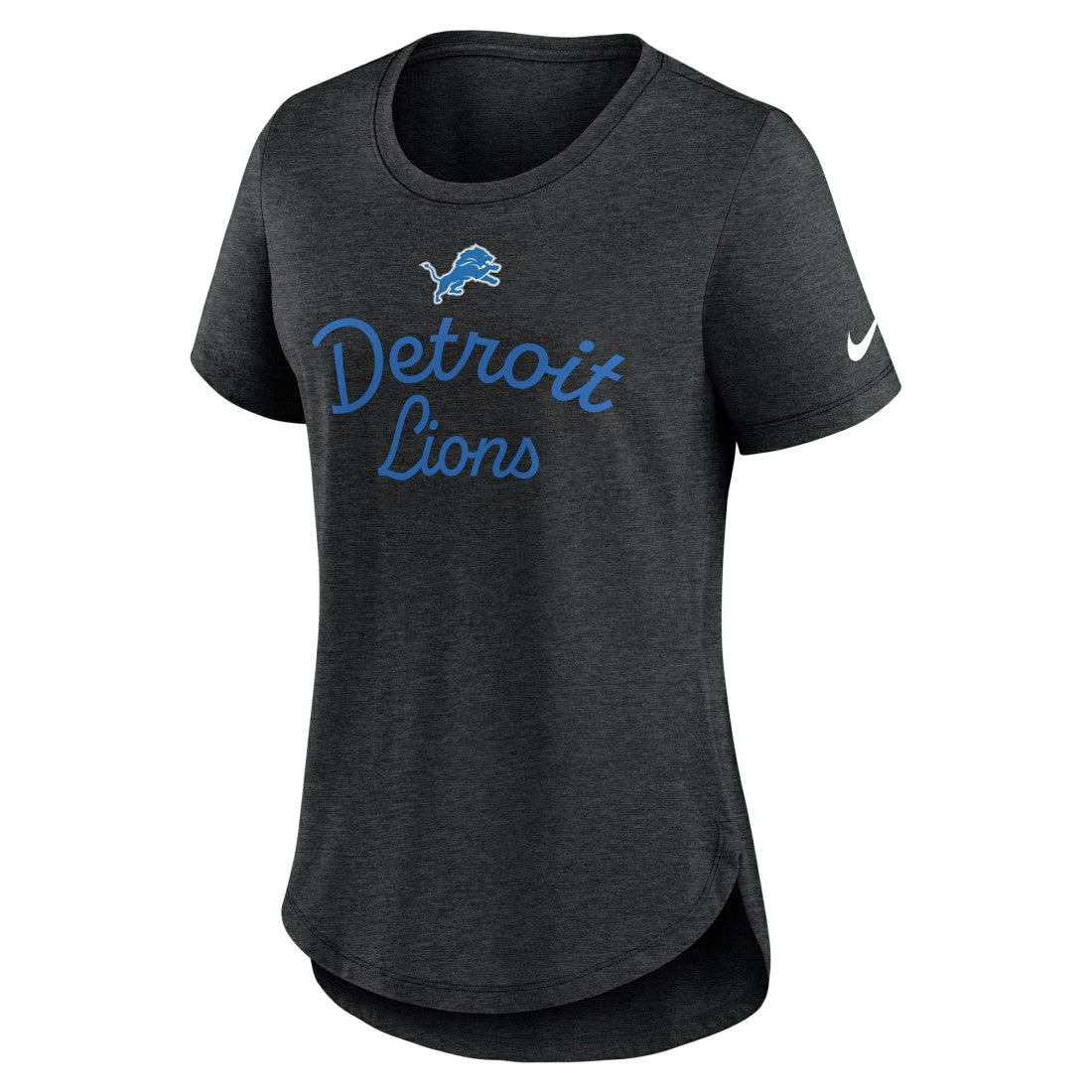 Detroit Lions Women's Script Tri-Blend T-Shirt - Black T-shirts
