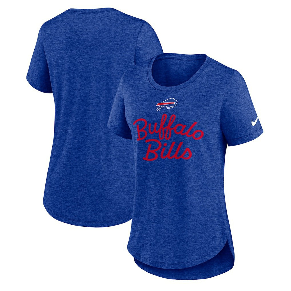 Buffalo Bills Women's Script Tri-Blend T-Shirt - Royal T-shirts