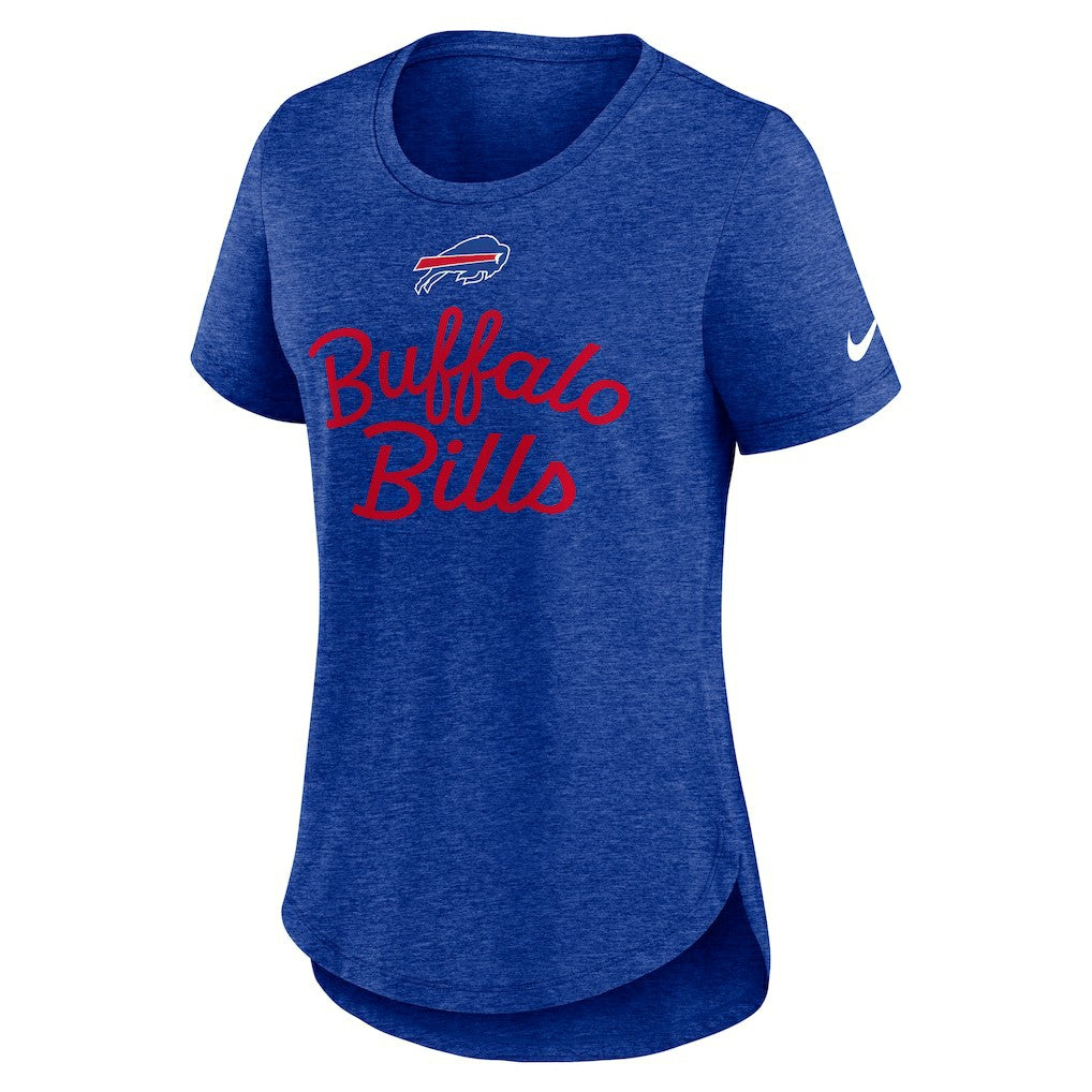 Buffalo Bills Women's Script Tri-Blend T-Shirt - Royal T-shirts