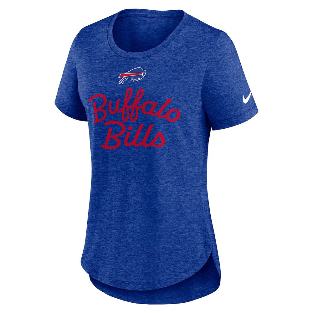 Buffalo Bills Women's Script Tri-Blend T-Shirt - Royal T-shirts
