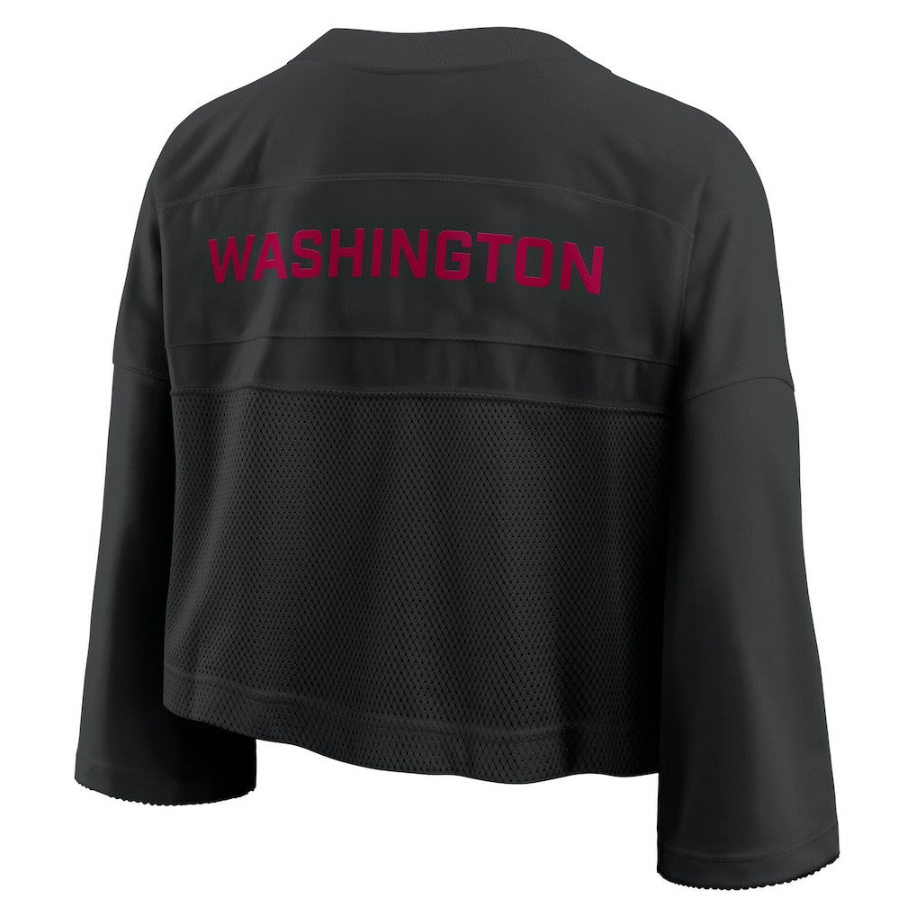 Washington Commanders Women's Primetime Cropped Mesh Dri-FIT Fashion Jersey - Black Jerseys