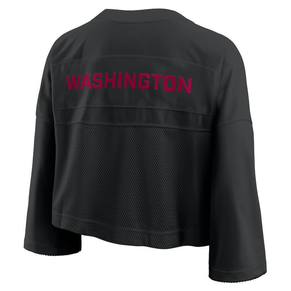 Washington Commanders Women's Primetime Cropped Mesh Dri-FIT Fashion Jersey - Black Jerseys