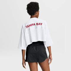 Tampa Bay Buccaneers Women's Primetime Cropped Mesh Dri-FIT Fashion Jersey - White Jerseys