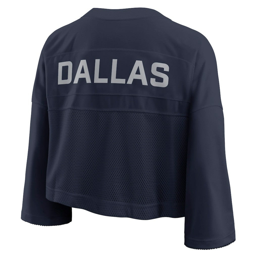 Dallas Cowboys Women's Primetime Cropped Mesh Dri-FIT Fashion Jersey - Navy Jerseys