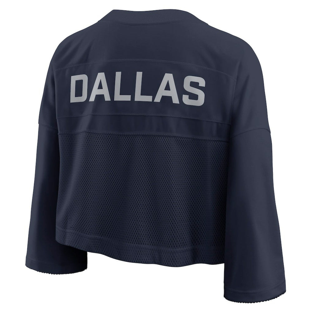 Dallas Cowboys Women's Primetime Cropped Mesh Dri-FIT Fashion Jersey - Navy Jerseys