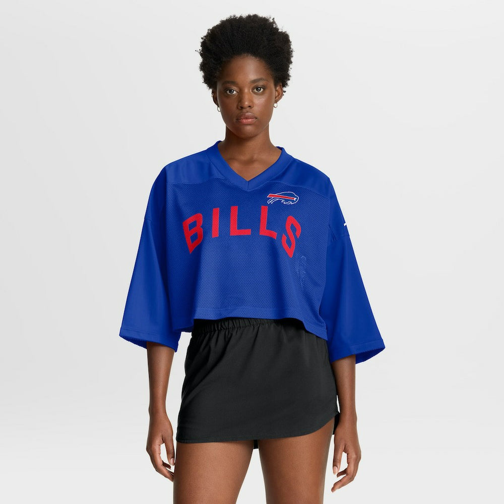 Buffalo Bills Women's Primetime Cropped Mesh Dri-FIT Fashion Jersey - Royal Jerseys