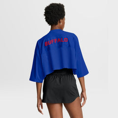 Buffalo Bills Women's Primetime Cropped Mesh Dri-FIT Fashion Jersey - Royal Jerseys