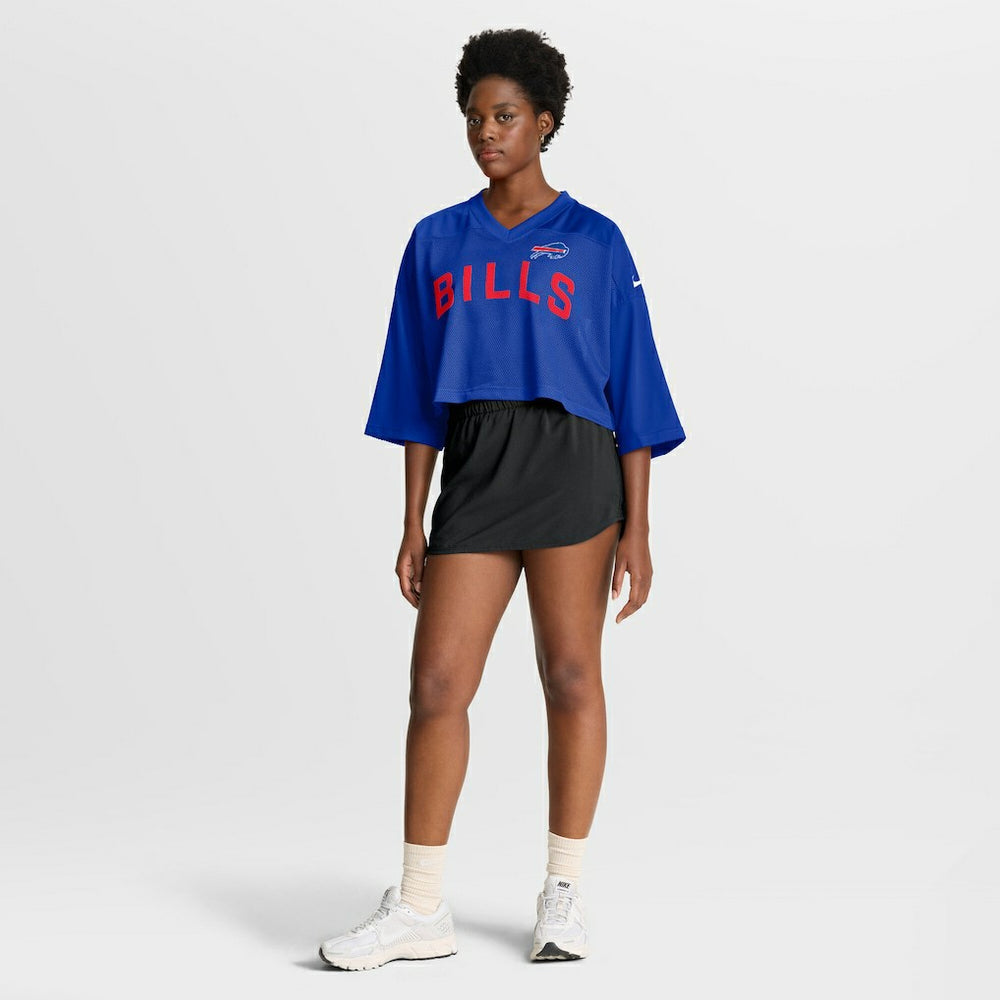 Buffalo Bills Women's Primetime Cropped Mesh Dri-FIT Fashion Jersey - Royal Jerseys