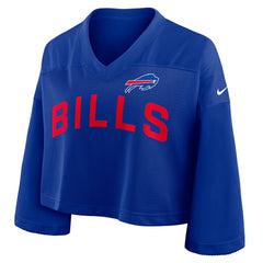 Buffalo Bills Women's Primetime Cropped Mesh Dri-FIT Fashion Jersey - Royal Jerseys