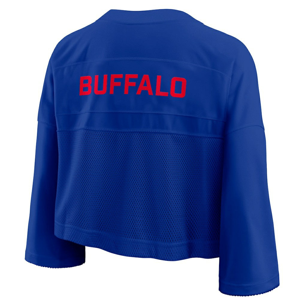 Buffalo Bills Women's Primetime Cropped Mesh Dri-FIT Fashion Jersey - Royal Jerseys