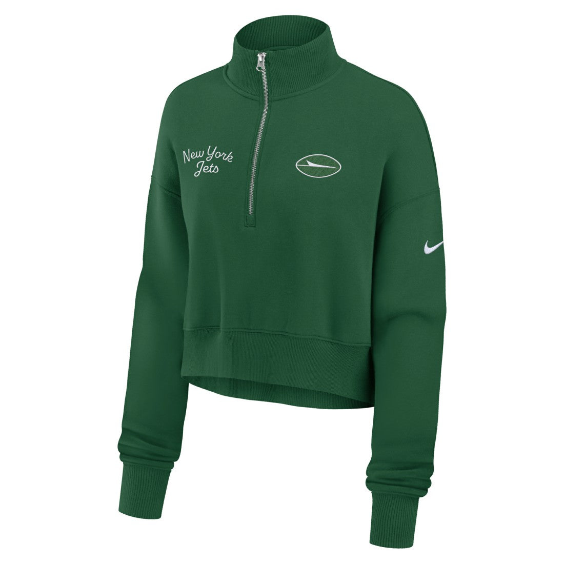 New York Jets Women's Primetime Phoenix Half-Zip Sweatshirt - Green Sweatshirts