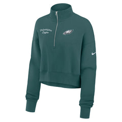 Philadelphia Eagles Women's Primetime Phoenix Half-Zip Sweatshirt - Midnight Green Sweatshirts