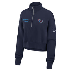 Tennessee Titans Women's Primetime Phoenix Half-Zip Sweatshirt - Navy Sweatshirts