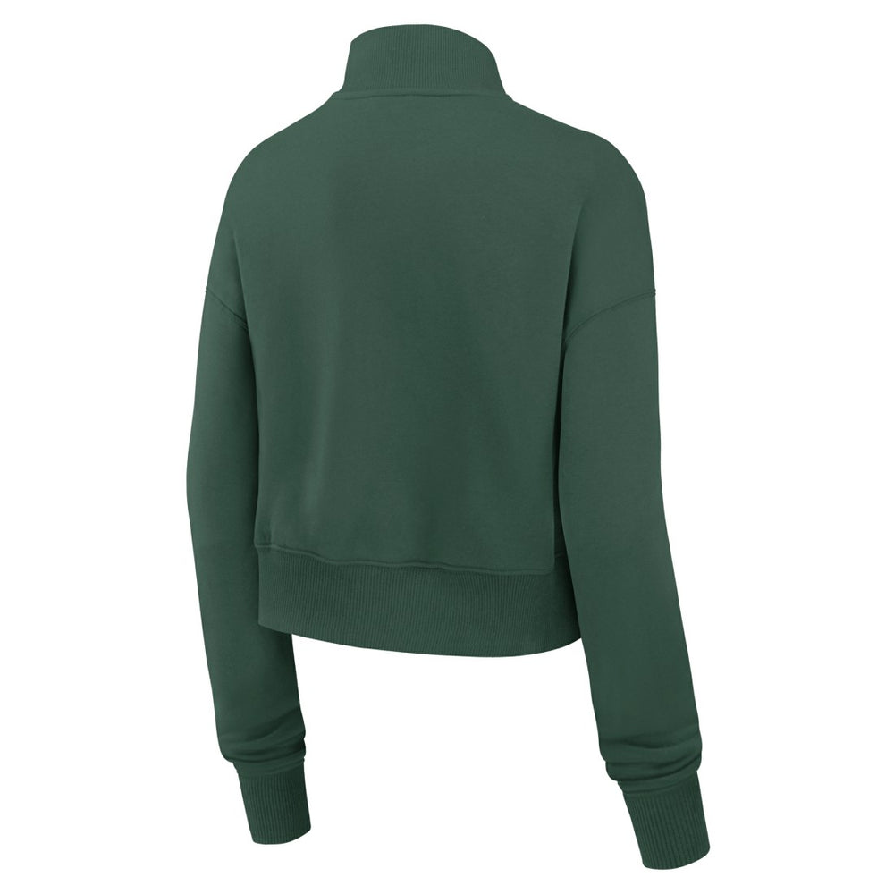 Green Bay Packers Women's Primetime Phoenix Half-Zip Sweatshirt - Green Sweatshirts