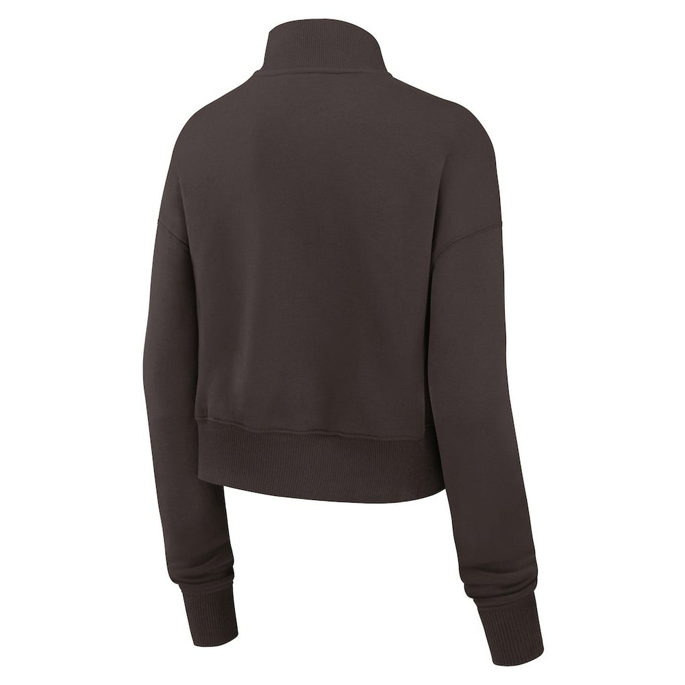 Cleveland Browns Women's Primetime Phoenix Half-Zip Sweatshirt - Brown Sweatshirts