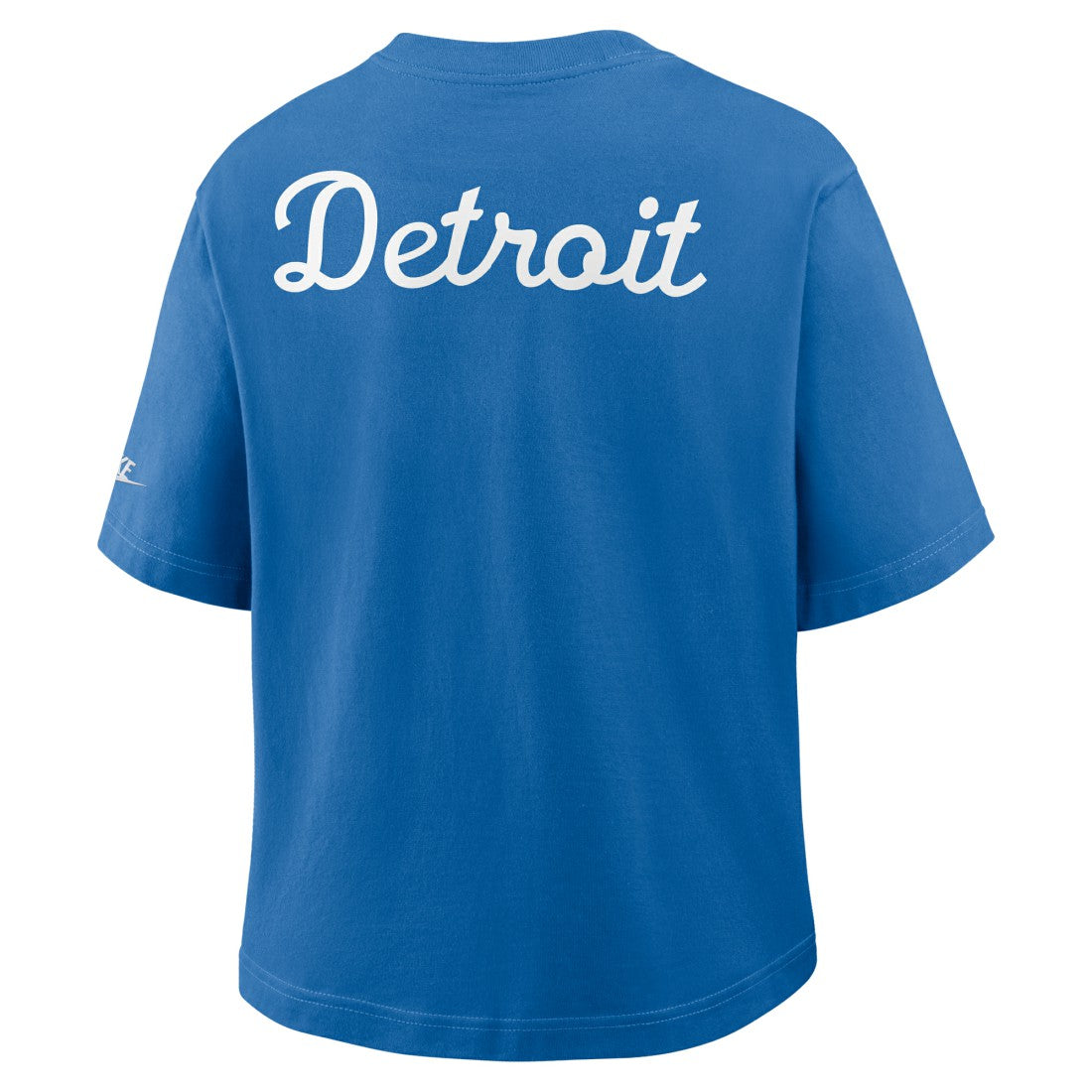 Detroit Lions Women's Rewind Pocket Boxy T-Shirt - Blue T-shirts