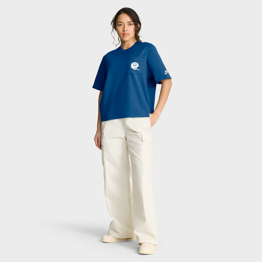 Indianapolis Colts Women's Rewind Pocket Boxy T-Shirt - Royal T-shirts