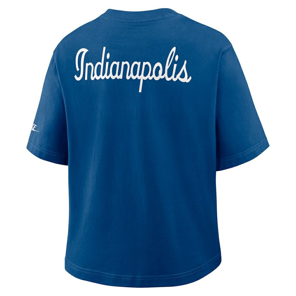 Indianapolis Colts Women's Rewind Pocket Boxy T-Shirt - Royal T-shirts