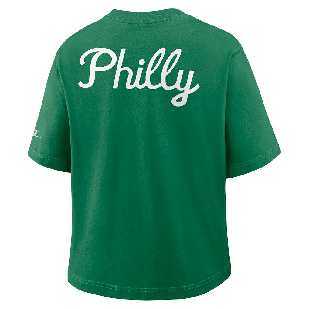 Philadelphia Eagles Women's Rewind Pocket Boxy T-Shirt - Kelly Green T-shirts