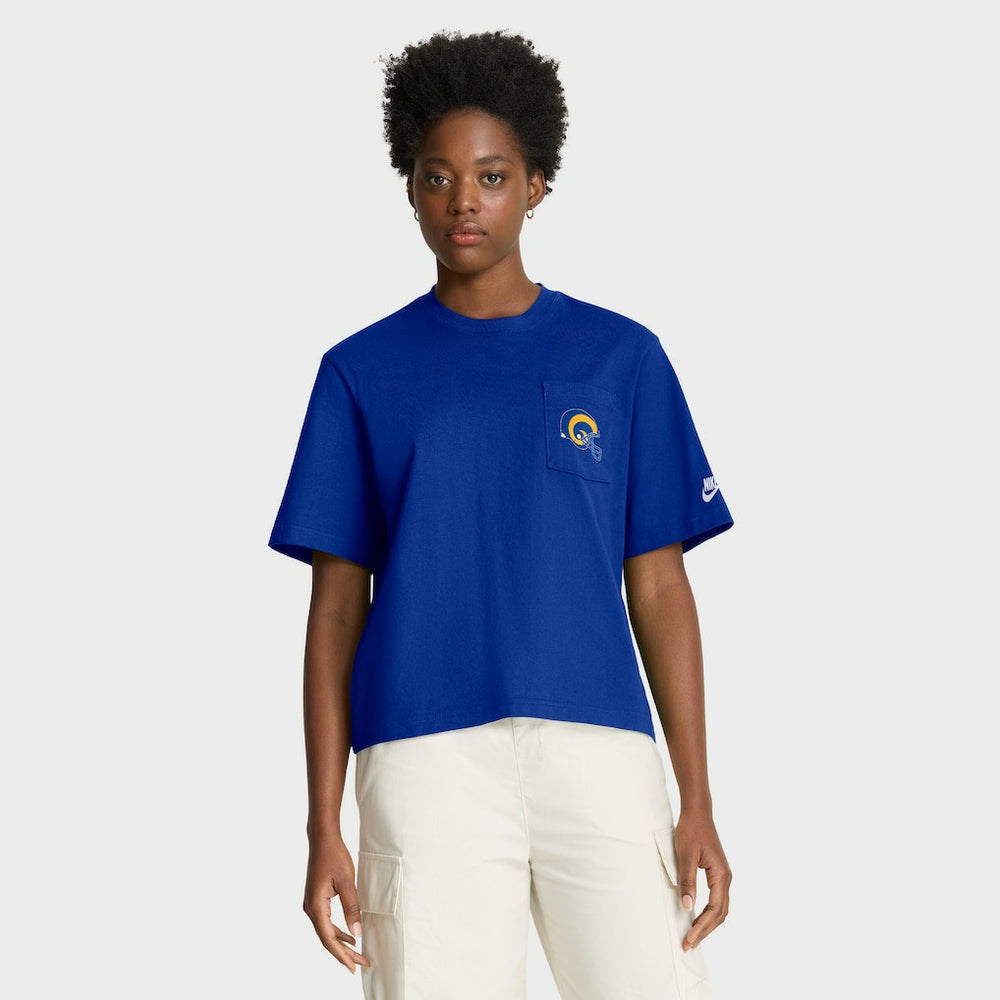 Los Angeles Rams Women's Rewind Pocket Boxy T-Shirt - Royal T-shirts