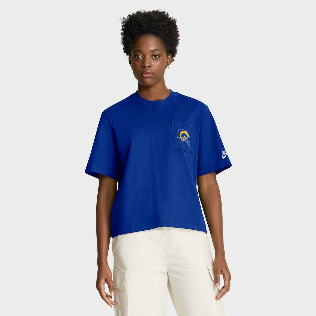 Los Angeles Rams Women's Rewind Pocket Boxy T-Shirt - Royal T-shirts
