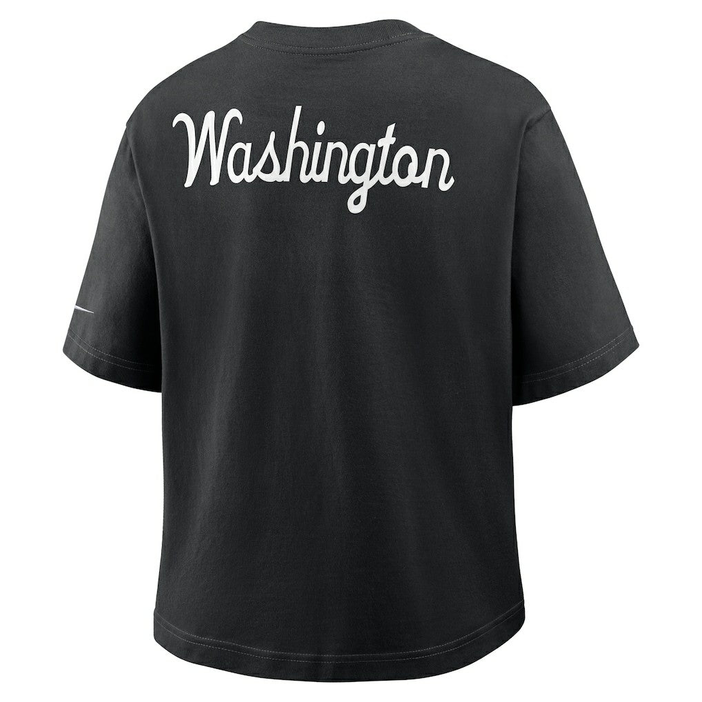 Washington Commanders Women's Rewind Pocket Boxy T-Shirt - Black T-shirts