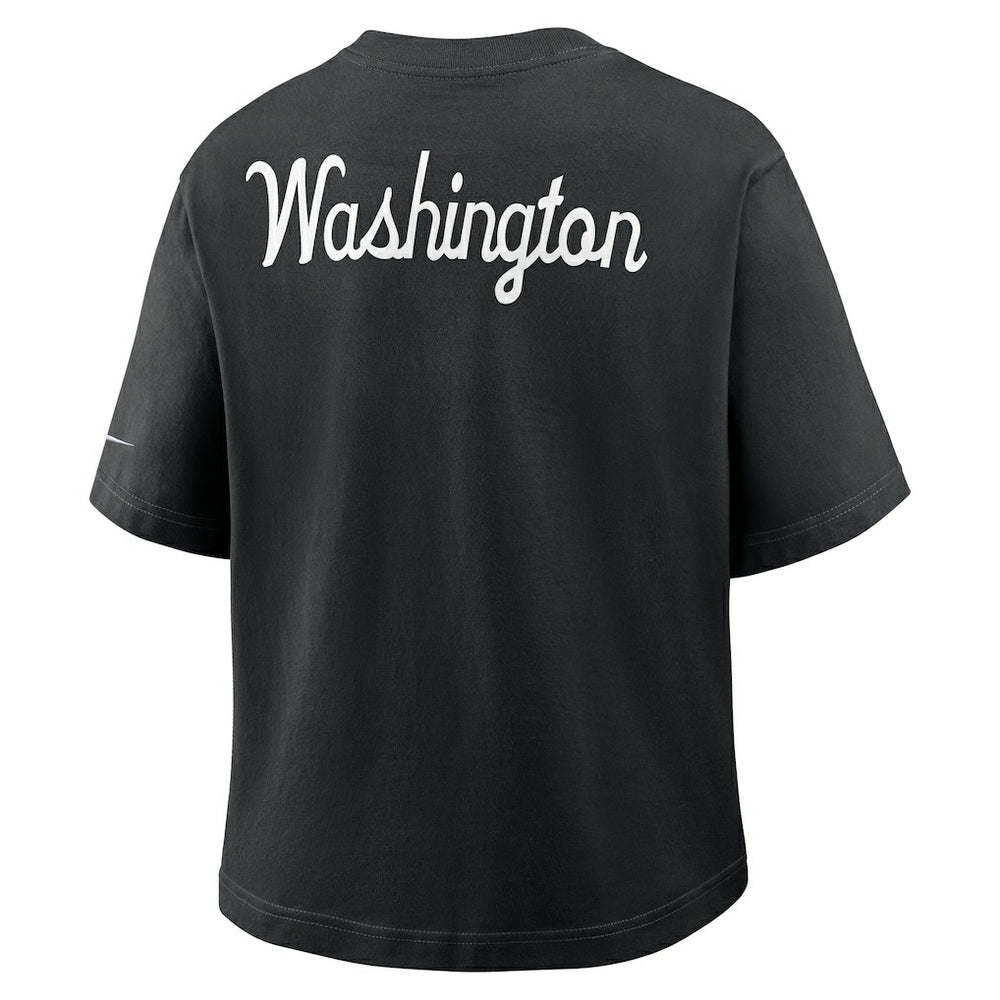 Washington Commanders Women's Rewind Pocket Boxy T-Shirt - Black T-shirts