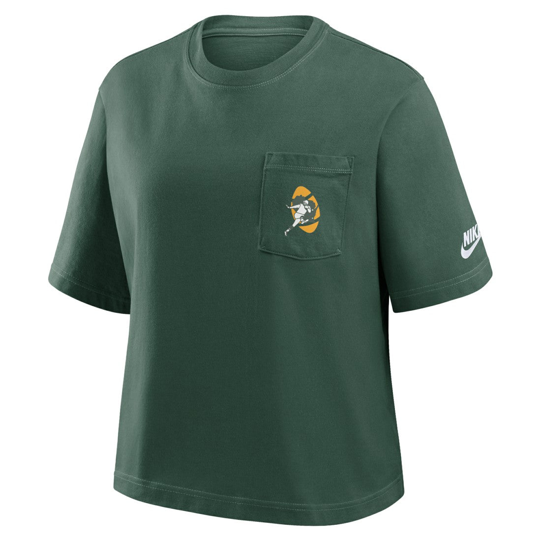 Green Bay Packers Women's Rewind Pocket Boxy T-Shirt - Green T-shirts