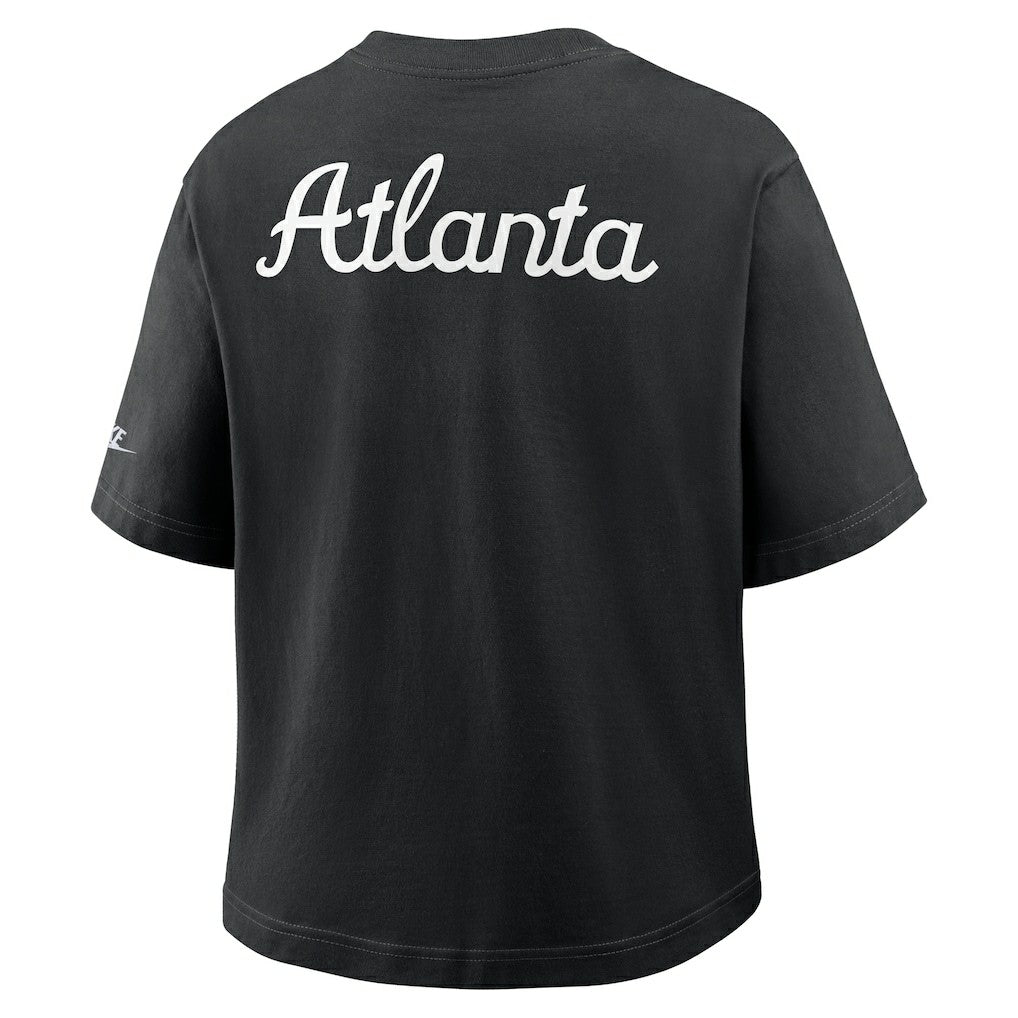 Atlanta Falcons Women's Rewind Pocket Boxy T-Shirt - Black T-shirts