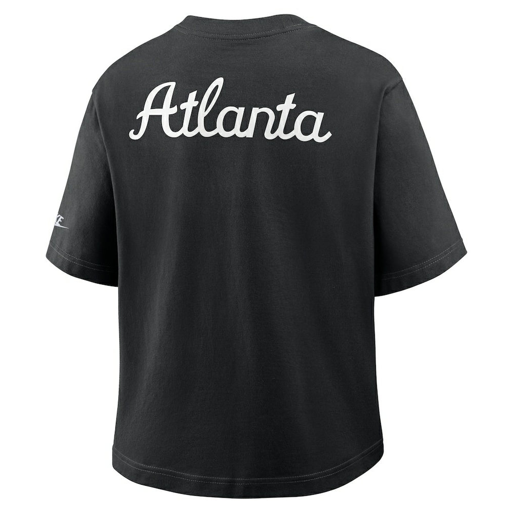 Atlanta Falcons Women's Rewind Pocket Boxy T-Shirt - Black T-shirts