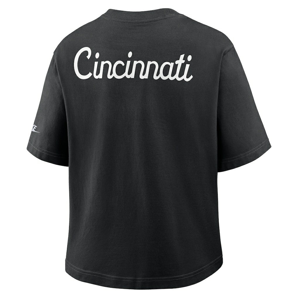 Cincinnati Bengals Women's Rewind Pocket Boxy T-Shirt - Black T-shirts