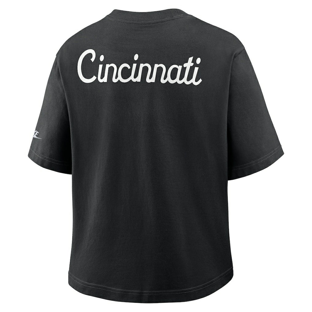 Cincinnati Bengals Women's Rewind Pocket Boxy T-Shirt - Black T-shirts