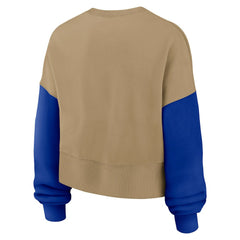 Dallas Cowboys Women's Oversized Rewind Pullover Sweatshirt - Tan Pullover