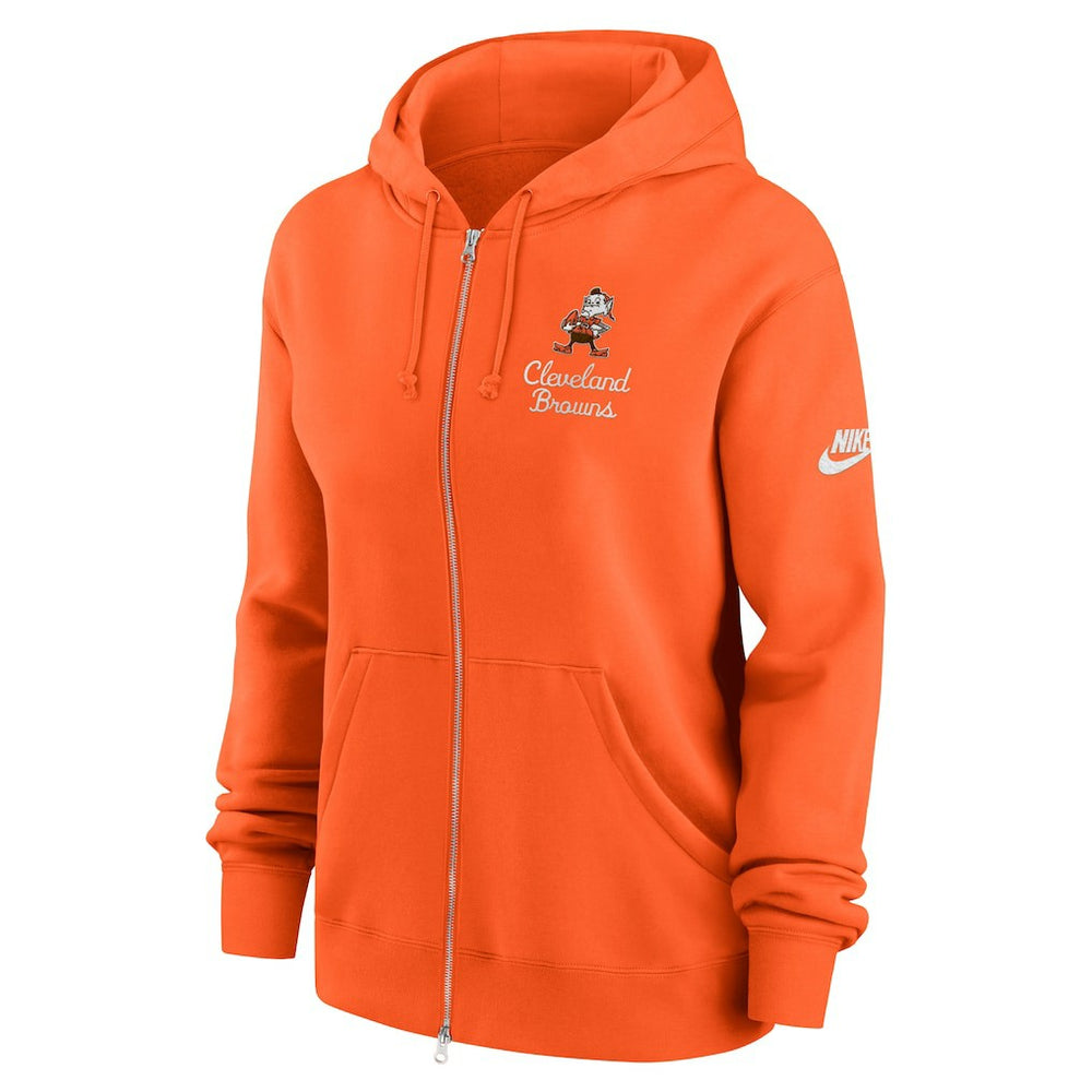 Cleveland Browns Women's Phoenix Rewind Full-Zip Hoodie - Orange Hoodies