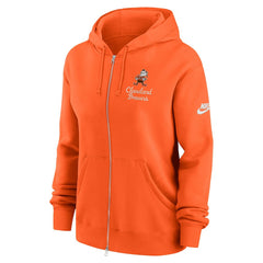 Cleveland Browns Women's Phoenix Rewind Full-Zip Hoodie - Orange Hoodies