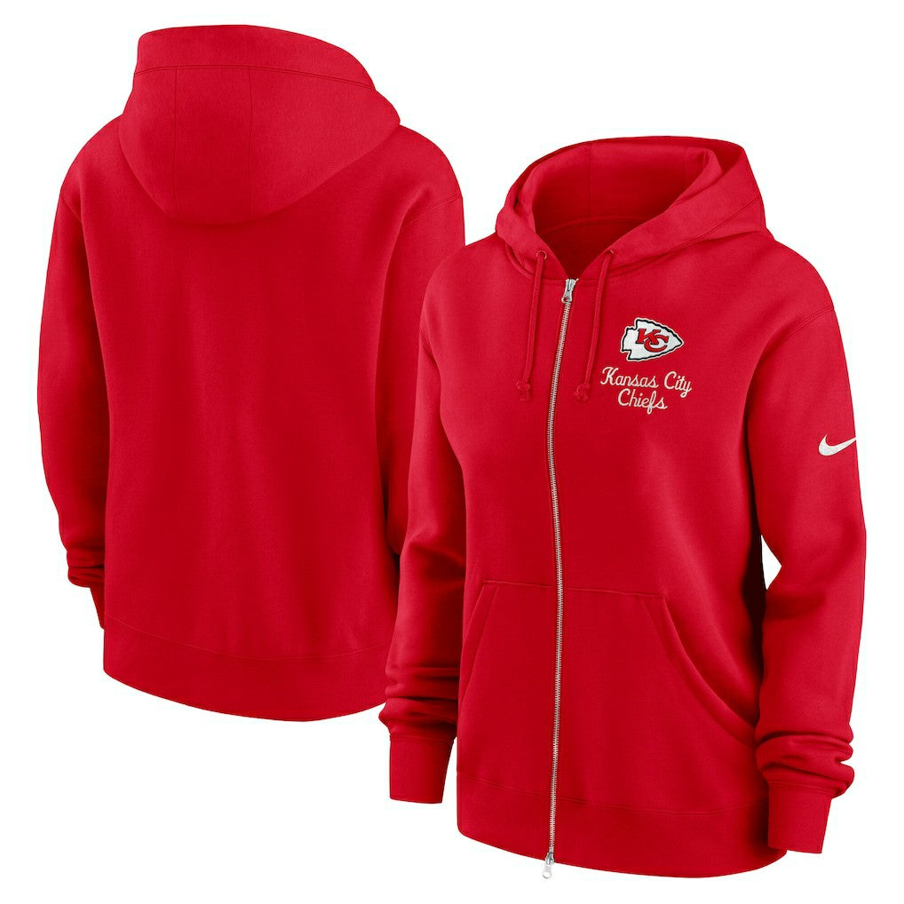Kansas City Chiefs Women's Phoenix Rewind Full-Zip Hoodie - Red Hoodies