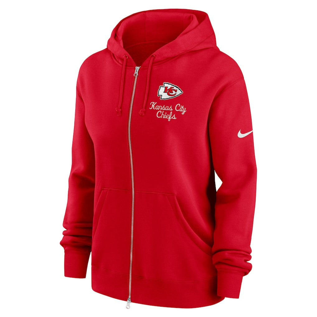 Kansas City Chiefs Women's Phoenix Rewind Full-Zip Hoodie - Red Hoodies