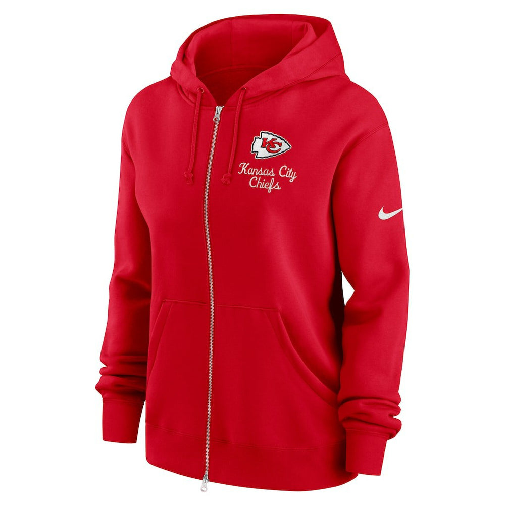 Kansas City Chiefs Women's Phoenix Rewind Full-Zip Hoodie - Red Hoodies