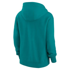 Miami Dolphins Women's Phoenix Rewind Full-Zip Hoodie - Aqua Hoodies