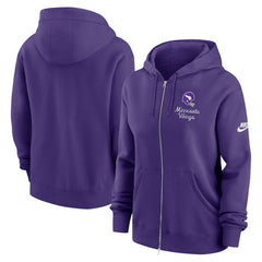 Minnesota Vikings Women's Phoenix Rewind Full-Zip Hoodie - Purple Hoodies
