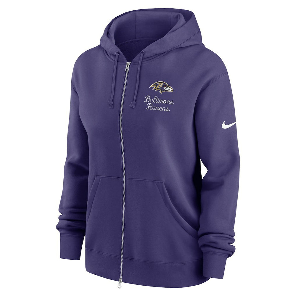 Baltimore Ravens Women's Phoenix Rewind Full-Zip Hoodie - Purple Hoodies